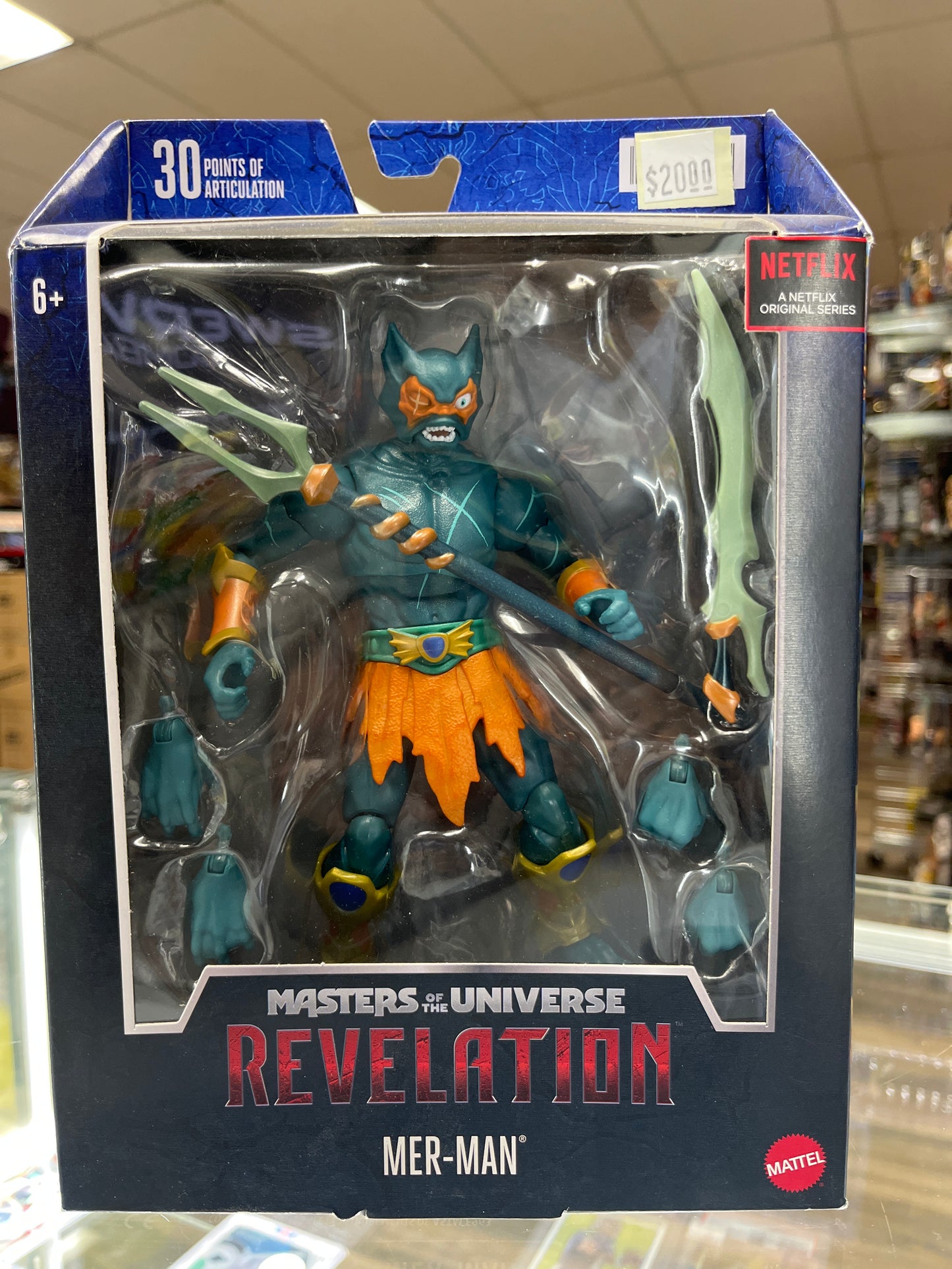 MATTEL MASTERS OF THE UNIVERSE REVELATION MER-MAN ACTION FIGURE