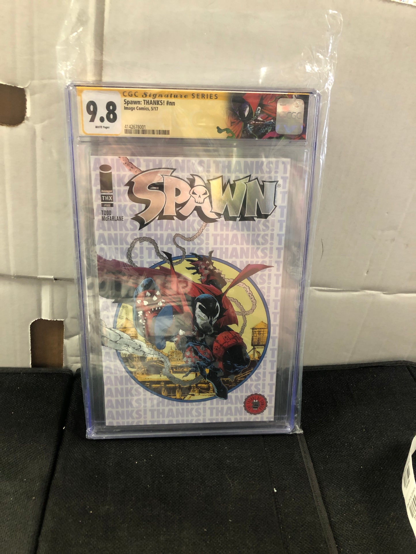 IMAGE COMICS SPAWN THANKS! (2017) CGC SS 9.8 LABEL ERROR