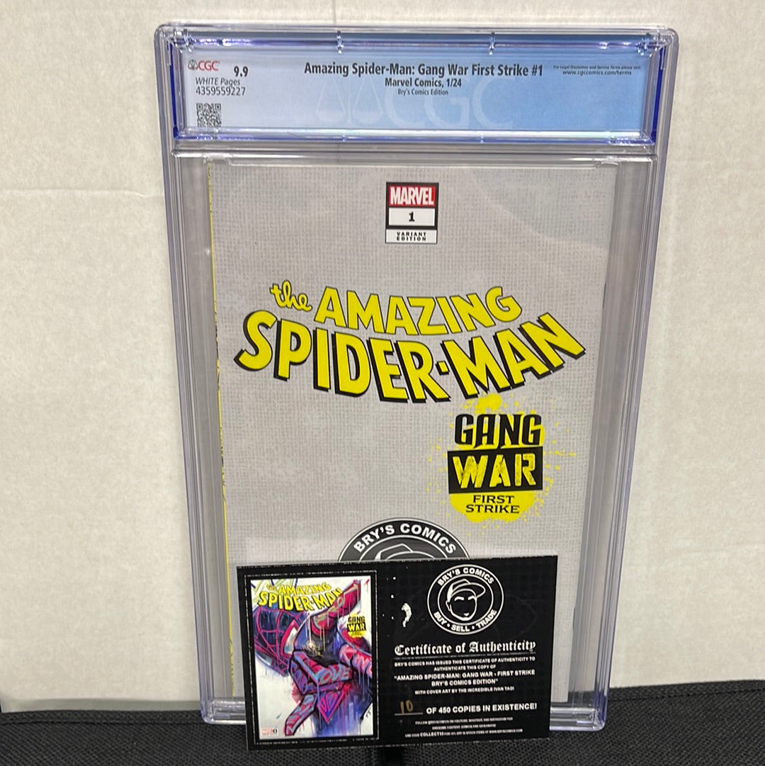 MARVEL COMICS AMAZING SPIDER-MAN GANG WAR GIRST STRIKE #1 CGC 9.9