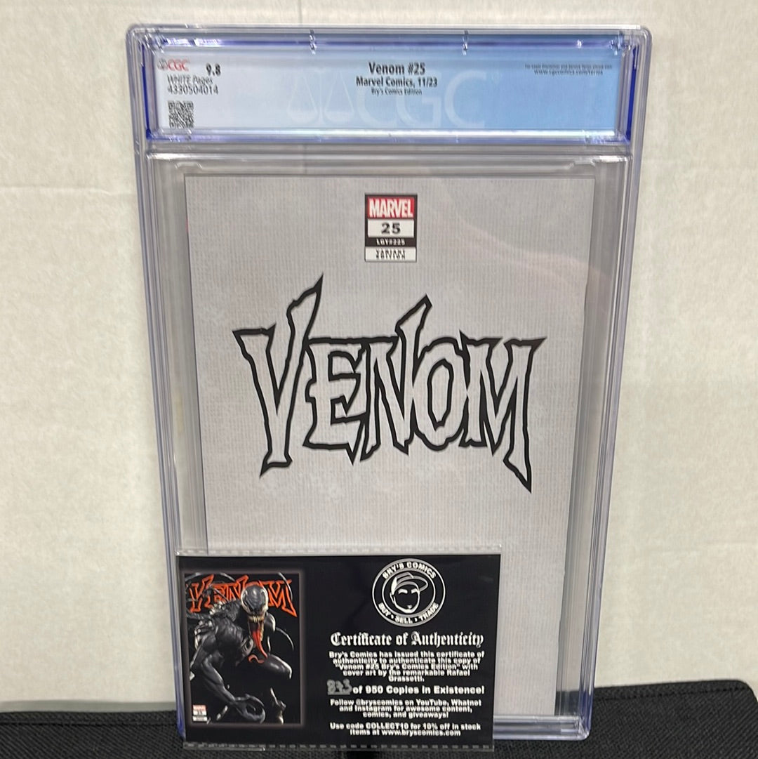 MARVEL COMICS VENOM #25 CGC 9.8 BRY’S CGC 9.8