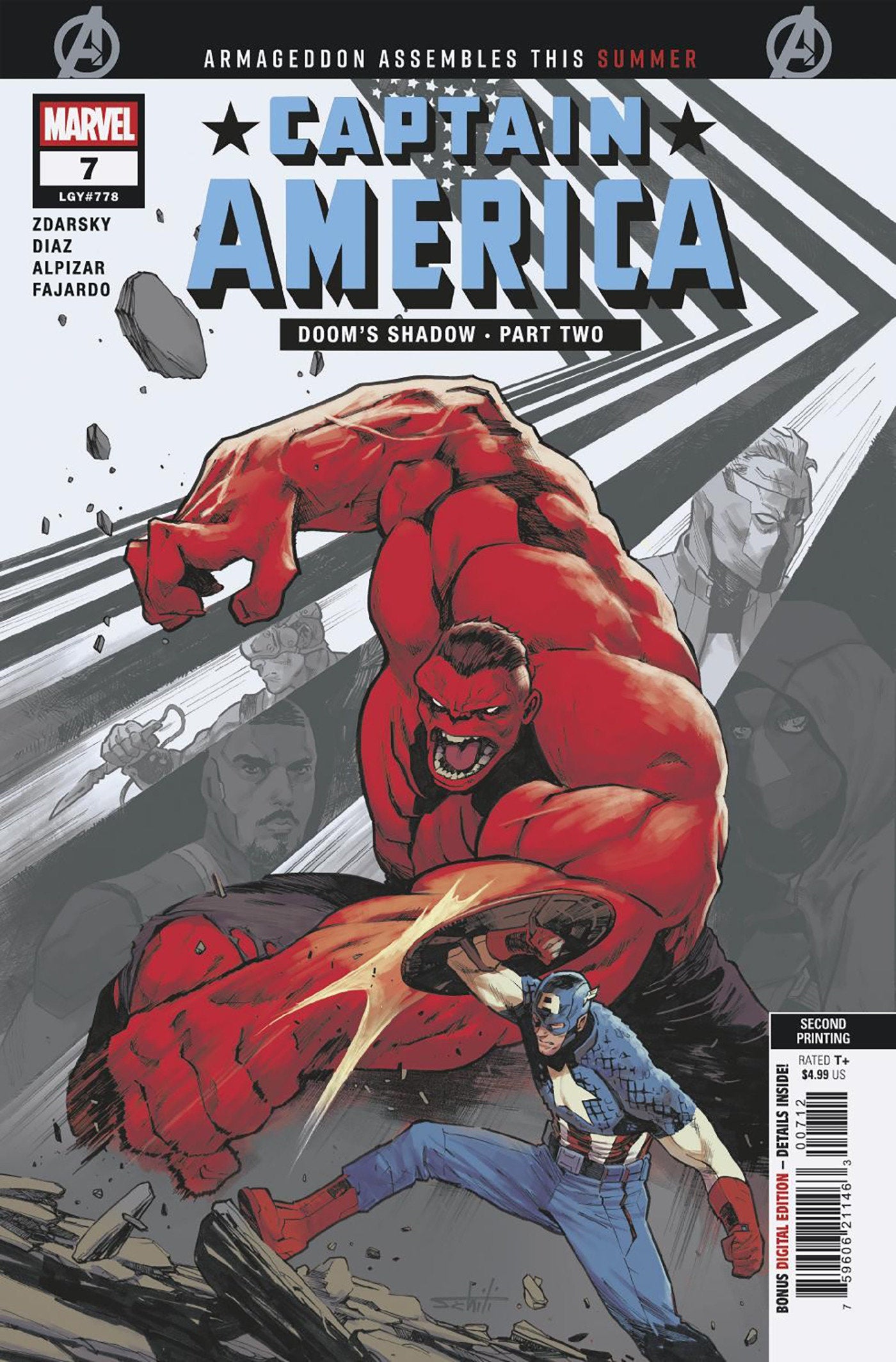 Captain America #7 Valerio Schiti 2nd Printing Variant