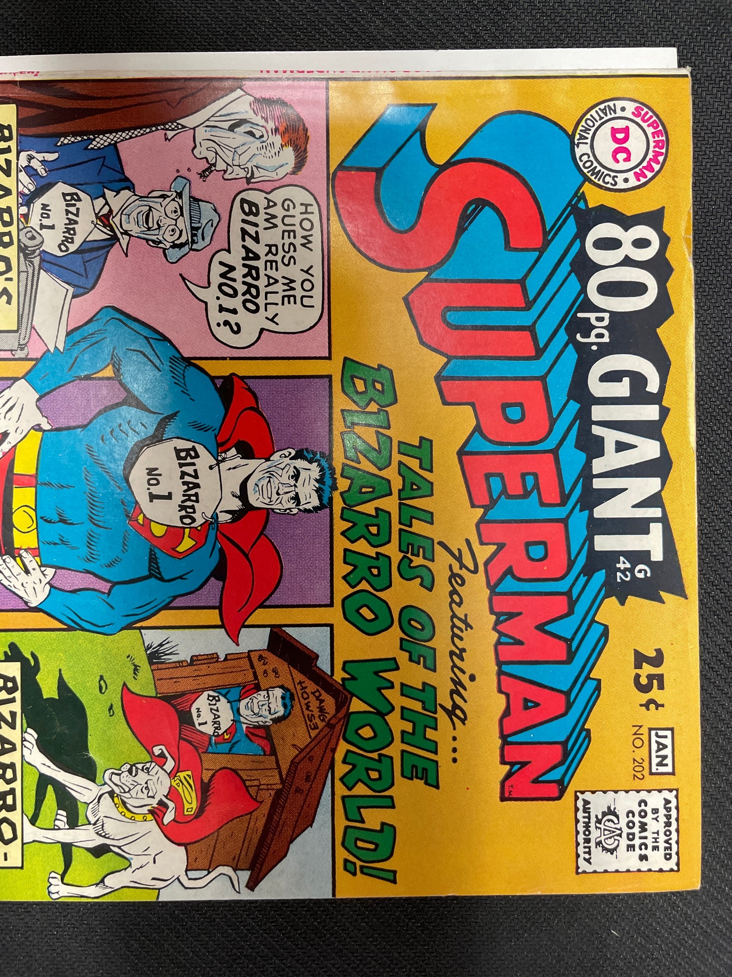 SUPERMAN #202 (1967, DC SILVER AGE) BIZARRO WORLD! VF/NM
