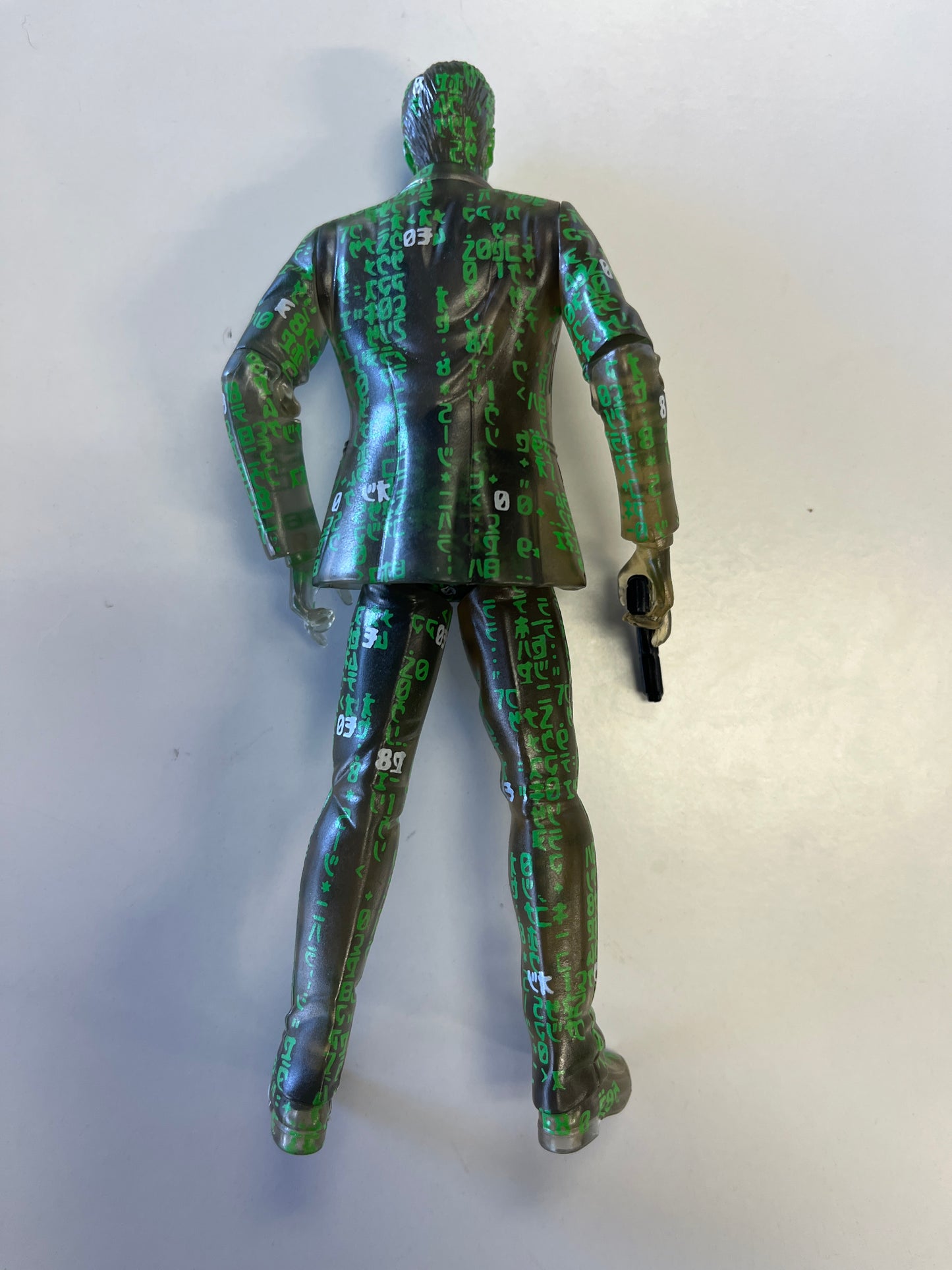 THE MATRIX AGENT SMITH DATA CODE ACTION FIGURE