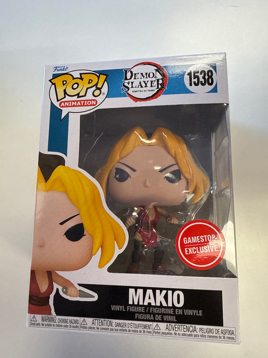 FUNKO POP ANIMATION DEMON SLAYER MAKIO 1538 GOOD CONDITION IN BOX