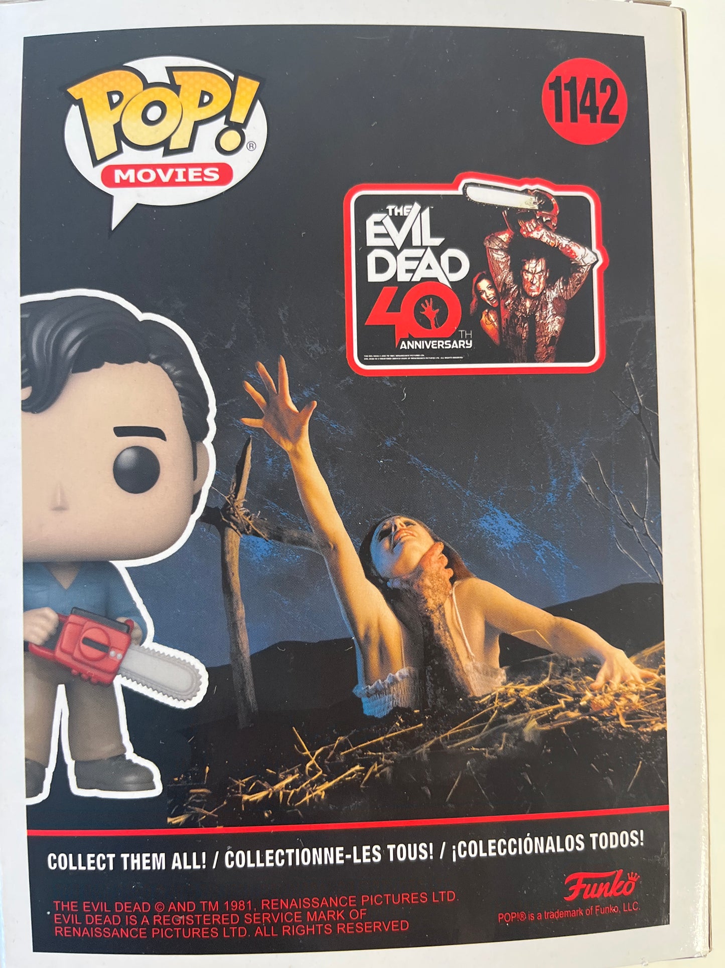 FUNKO POP MOVIES EVIL DEAD 40 ANNIVERSARY #1142 ASH VINYL FIGURE