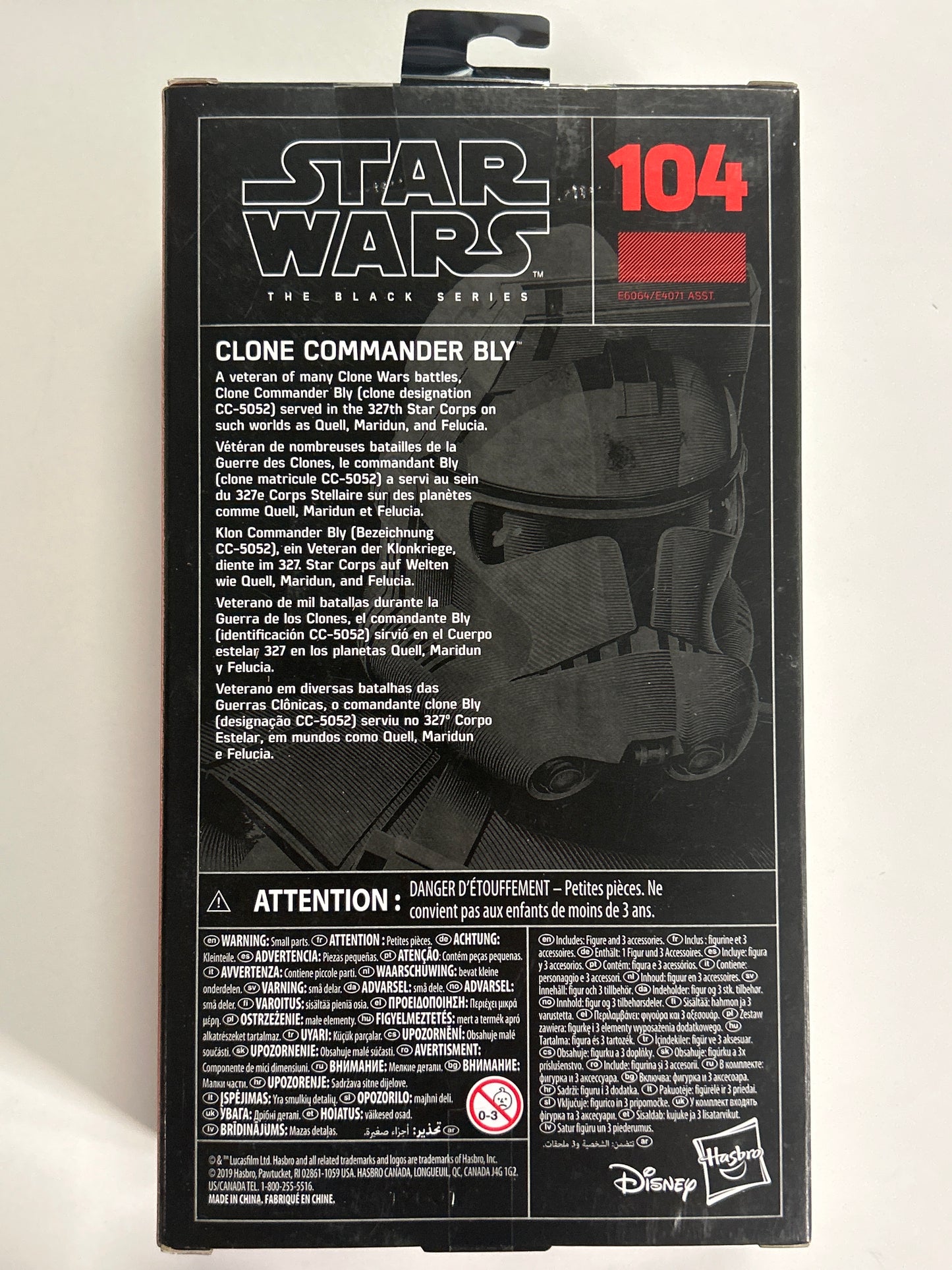 HASBRO STAR WARS THE BLACK SERIES CLONE COMMANDER BLY (2019)