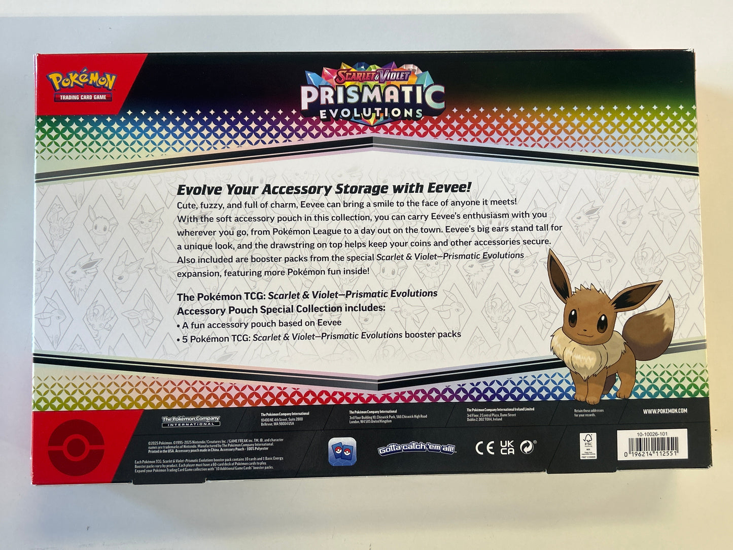 POKÉMON SCARLET & VIOLET PRISMATIC EVOLUTIONS EEVEE ACCESSORY POUCH SPECIAL COLLECTION