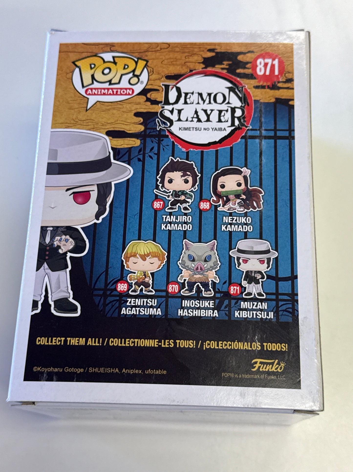 FUNKO POP ANIMATION DEMON SLAYER MIZAN KIBITSUJI 871 GOOD CONDITION IN BOX