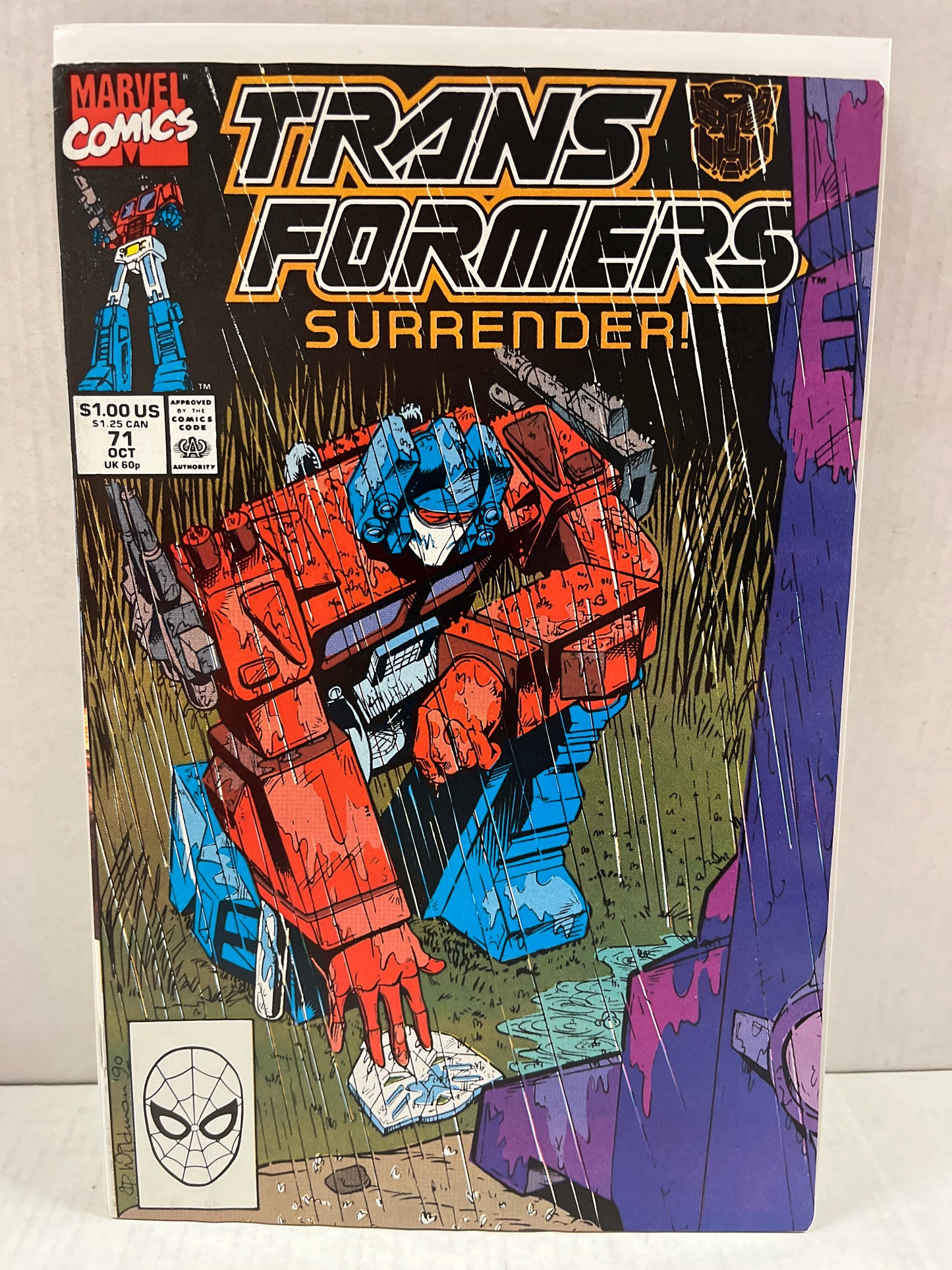 TRANSFORMERS #71 NM/MINT! KEY COMIC BEAUTY! (1990, LOW PRINT!) OPTIMUS COVER!