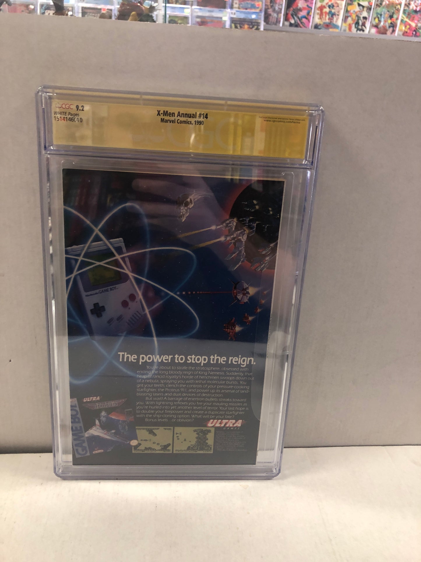 MARVEL COMICS X-MEN ANNUAL 14 (1990) GAMBIT CAMEO CGC SS 9.2 SIGNED BY ARTHUR ADAMS WP