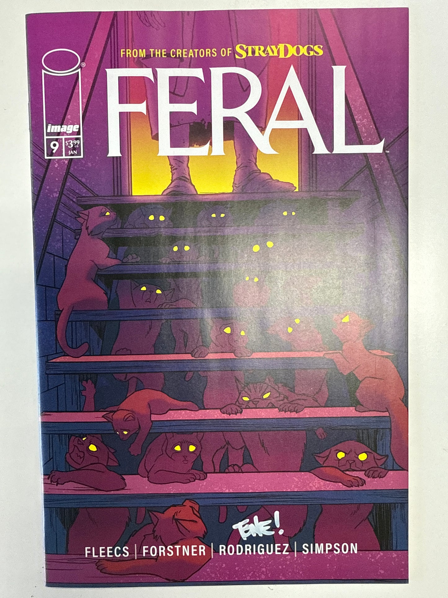 IMAGE COMICS FERAL #9 FIRST PRINT SIGNED BY TONE RODRIGUEZ