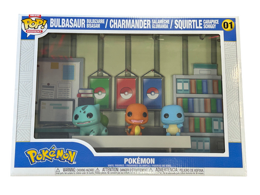 FUNKO POP DELUXE POKÉMON BULBASAUR/CHARMANDER/SQUIRTLE #01 SEALED BOX NEAR MINT