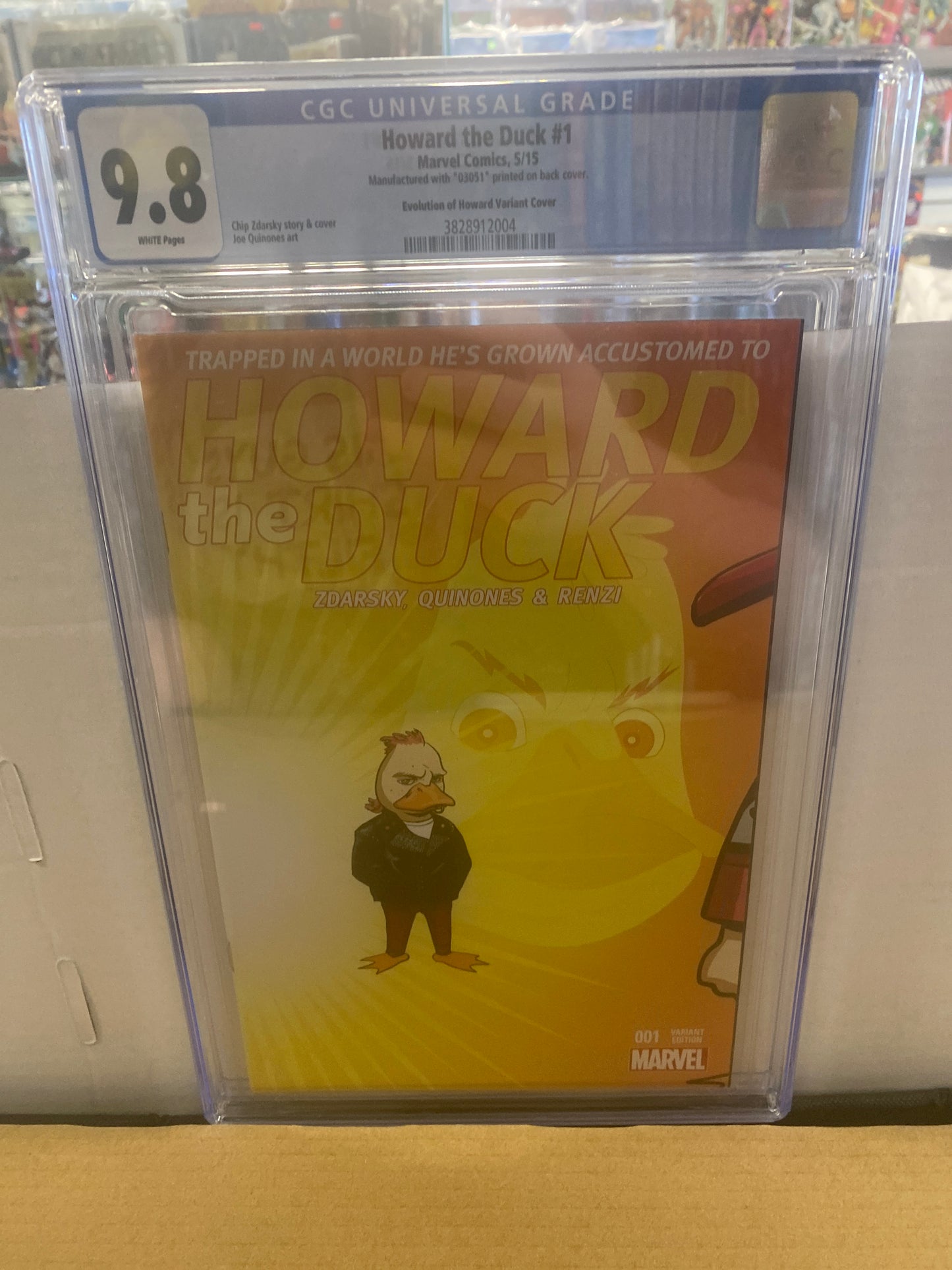MARVEL COMICS HOWARD THE DUCK #1 (2015) EVOLUTION OF HOWARD VARIANT COVER CGC 9.8 WP