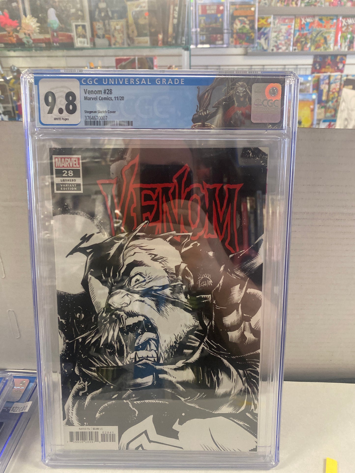 MARVEL COMICS VENOM #28 (2020) STEGMAN SKETCH COVER CGC 9.8 WP