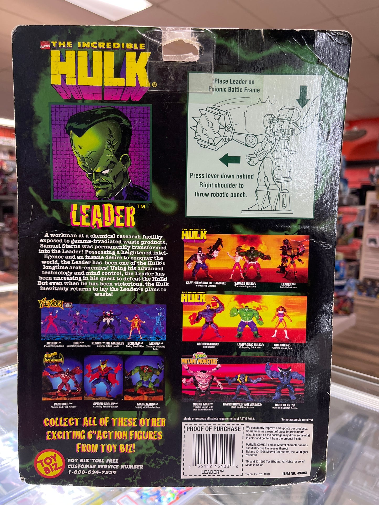 THE INCREDIBLE HULK LEADER ANTI-HULK ARMOR ACTION FIGURE