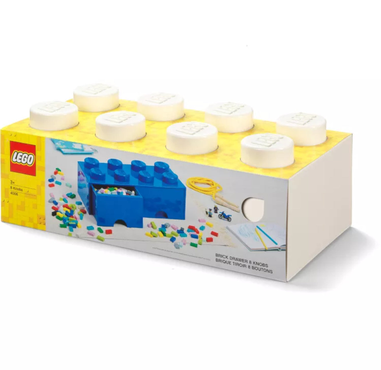 LEGO Storage Products: 40061735 8-Stud Brick Drawer White grey