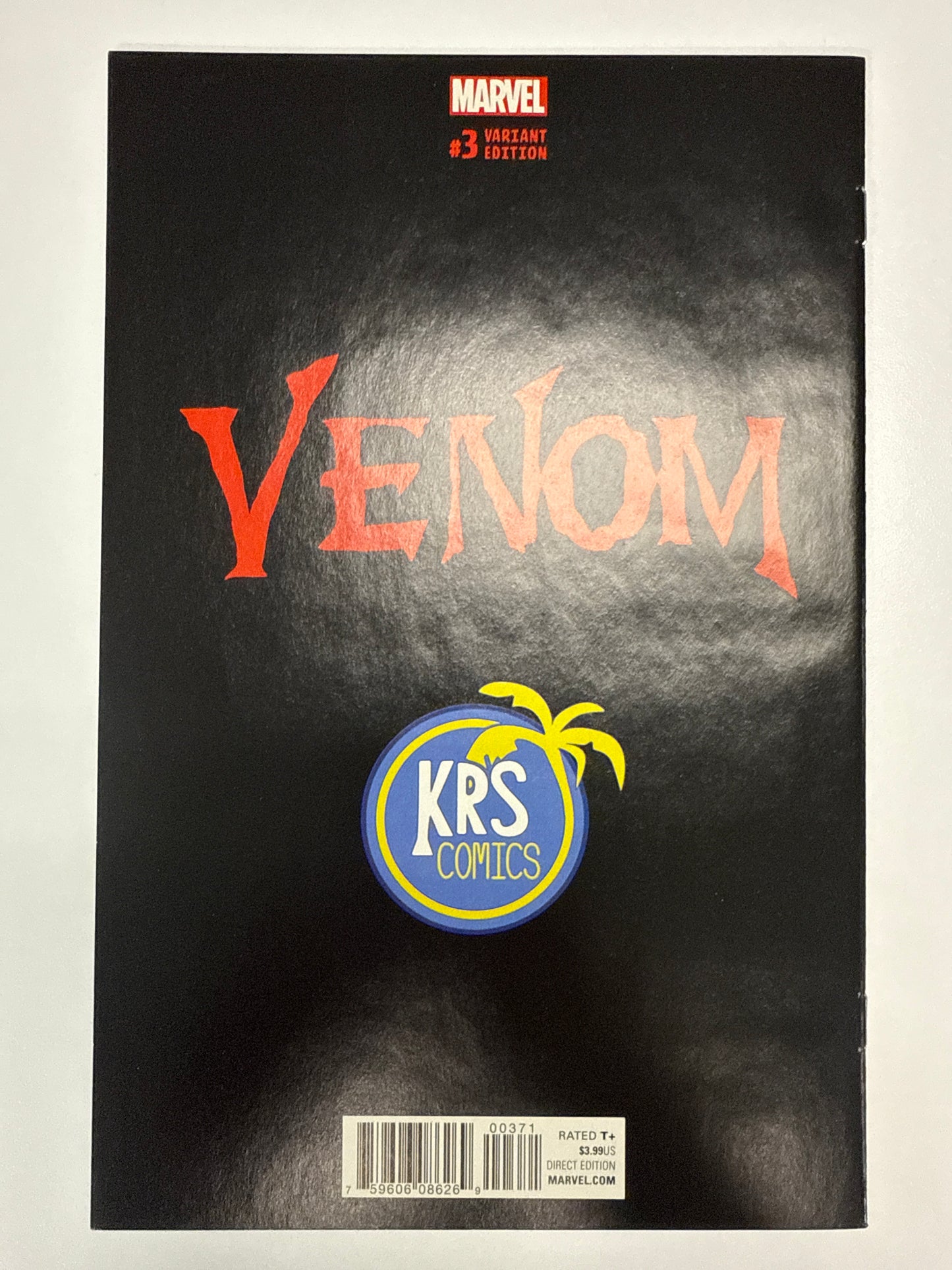 MARVEL COMICS VENOM #3 TYLER KIRKHAM VARIANT KRS COMICS STORE EXCLUSIVE VOL 3