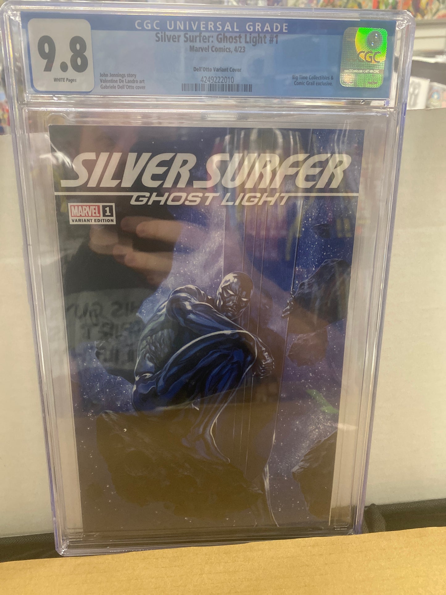 MARVEL COMICS SILVER SURFER GHOST LIGHT #1 (2023) DELLOTTO VARIANT COVER CGC 9.8 WP