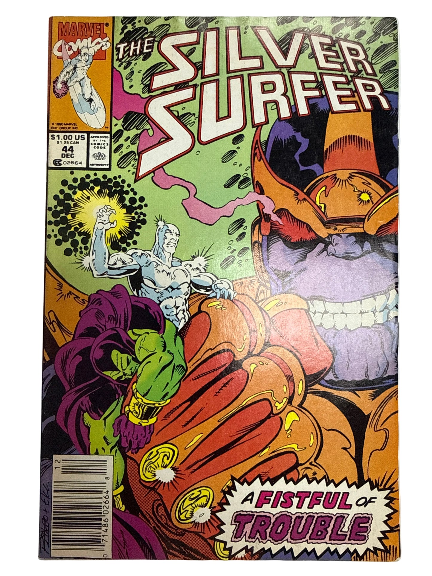 Marvel comics the Silver surfer #44 first infinity GAUNTLET VF
