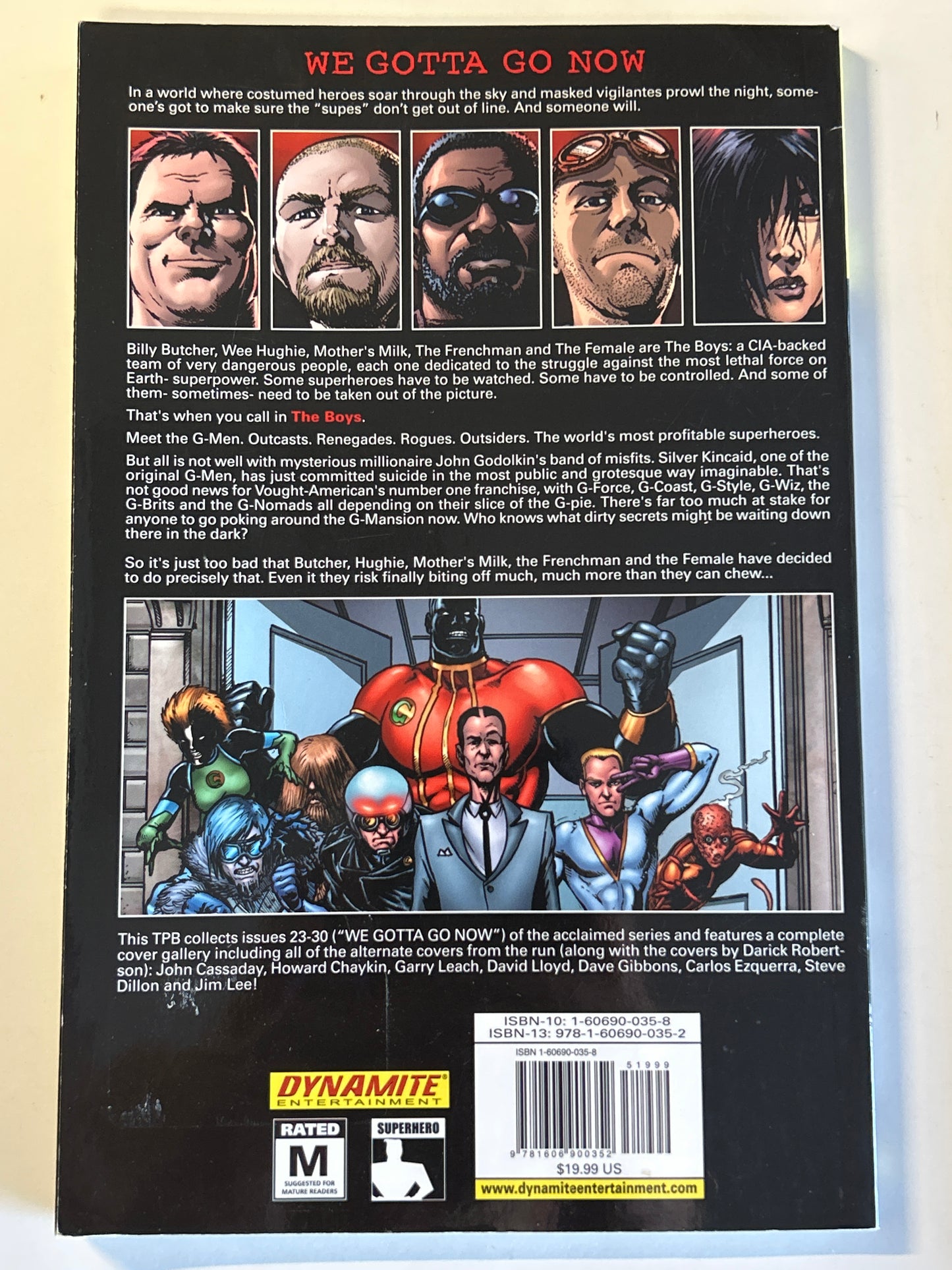 DYNAMITE COMICS THE BOYS VOL. 4 TRADE PAPERBACK STAIN ON COVER