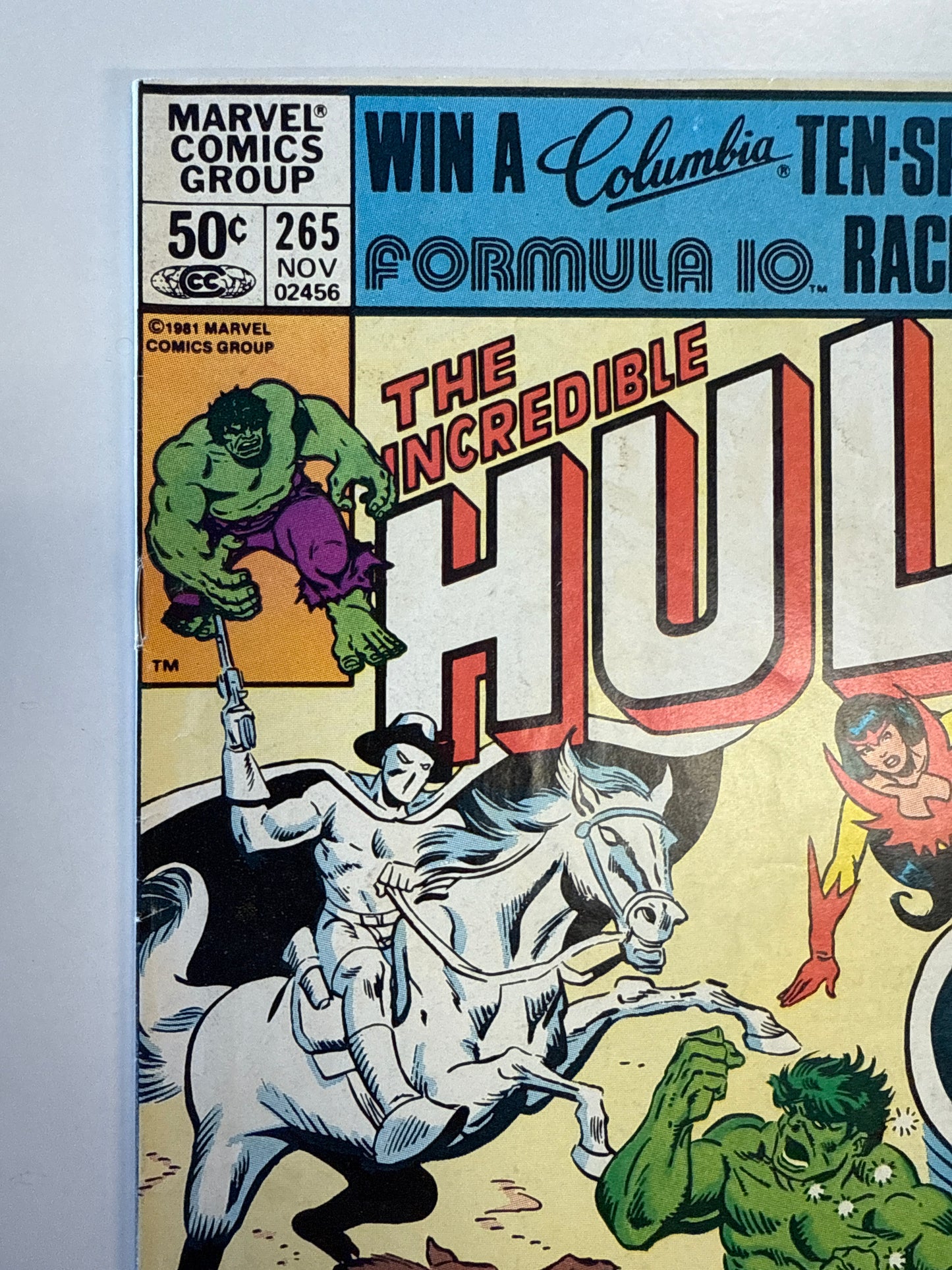 MARVEL COMICS INCREDIBLE HULK #265 the rangers 1981