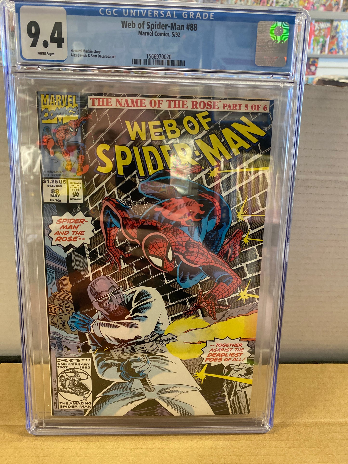 MARVEL COMICS WEB OF SPIDER-MAN #88 (1992) CGC 9.4 WP