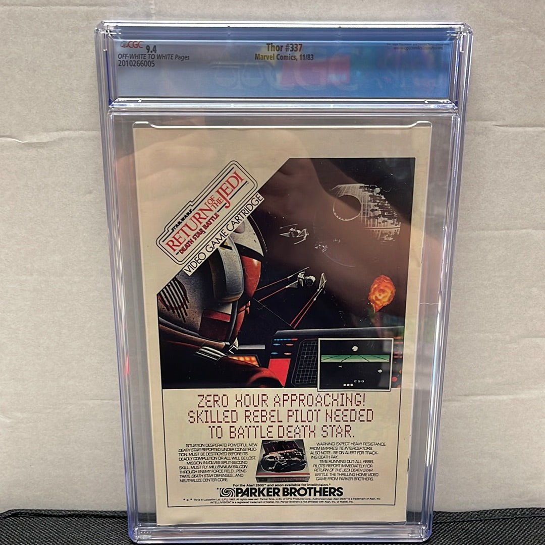 MARVEL COMICS THOR #337 CGC 9.4