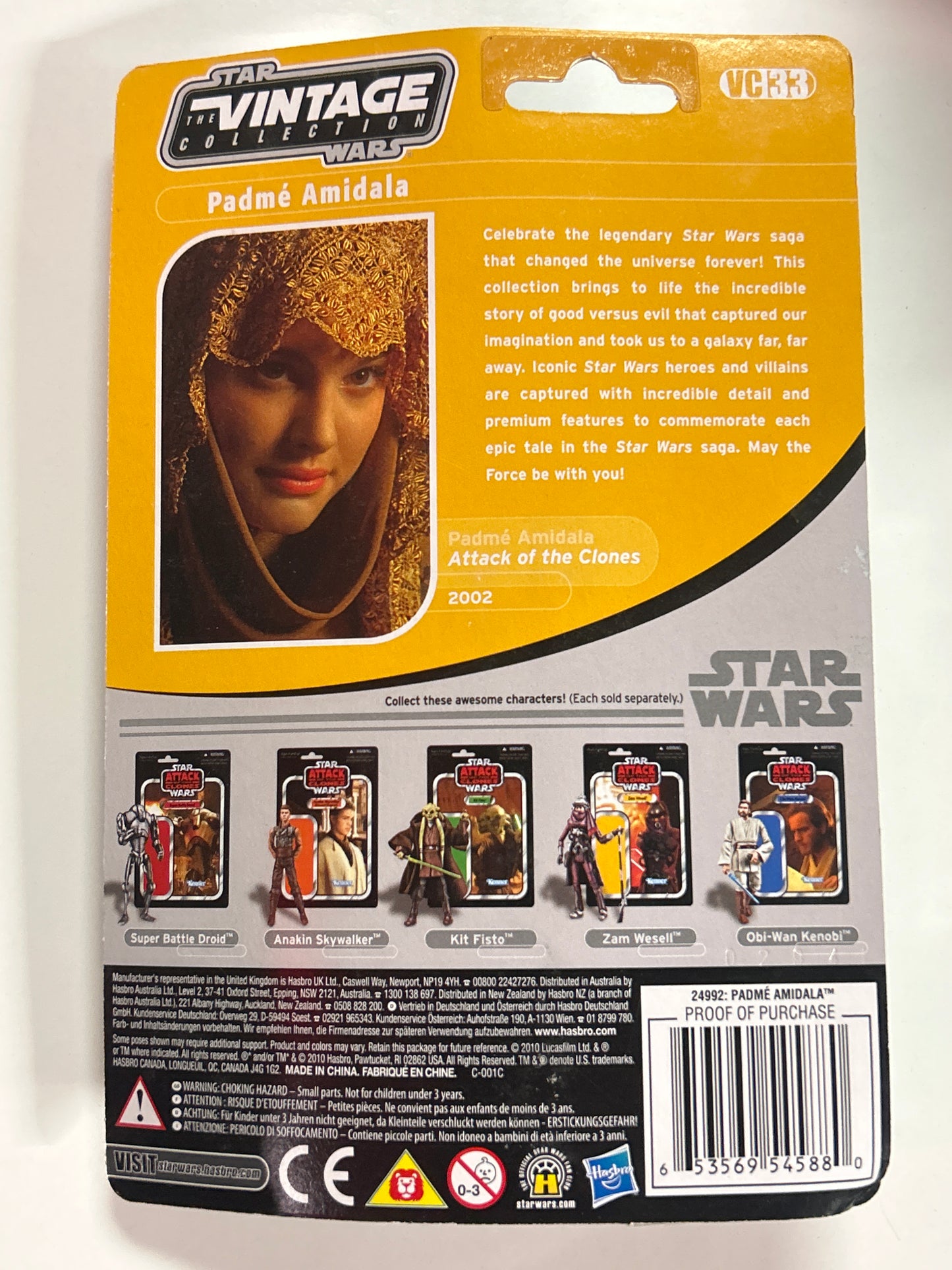 HASBRO STAR WARS ATTACK OF THE CLONES PADMÉ AMIDALA(PEASANT DISGUISE) MINI FIGURE (SEALED)