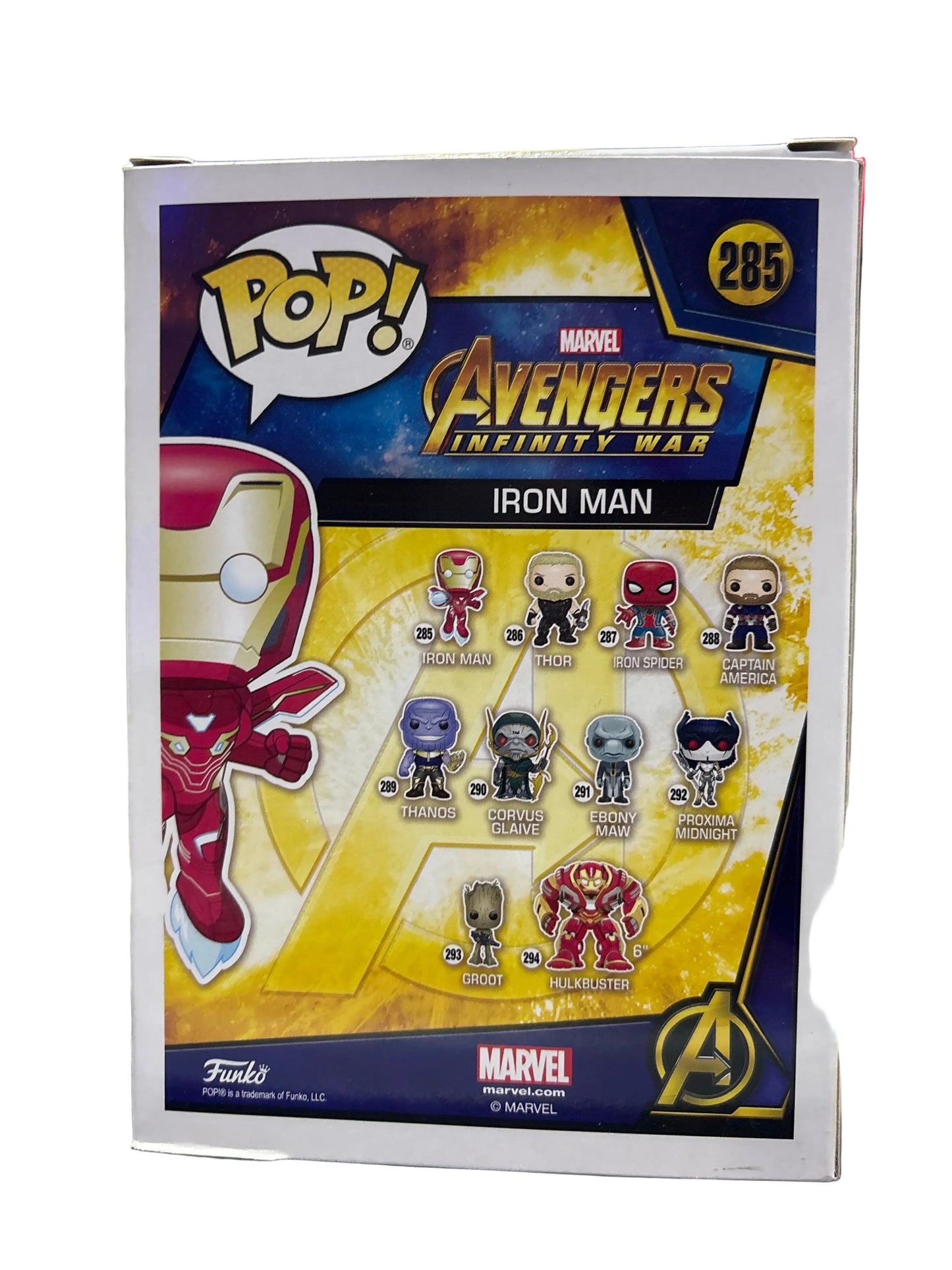 FUNKO POP MARVEL AVENGERS INFINITY WAR IRON MAN 285