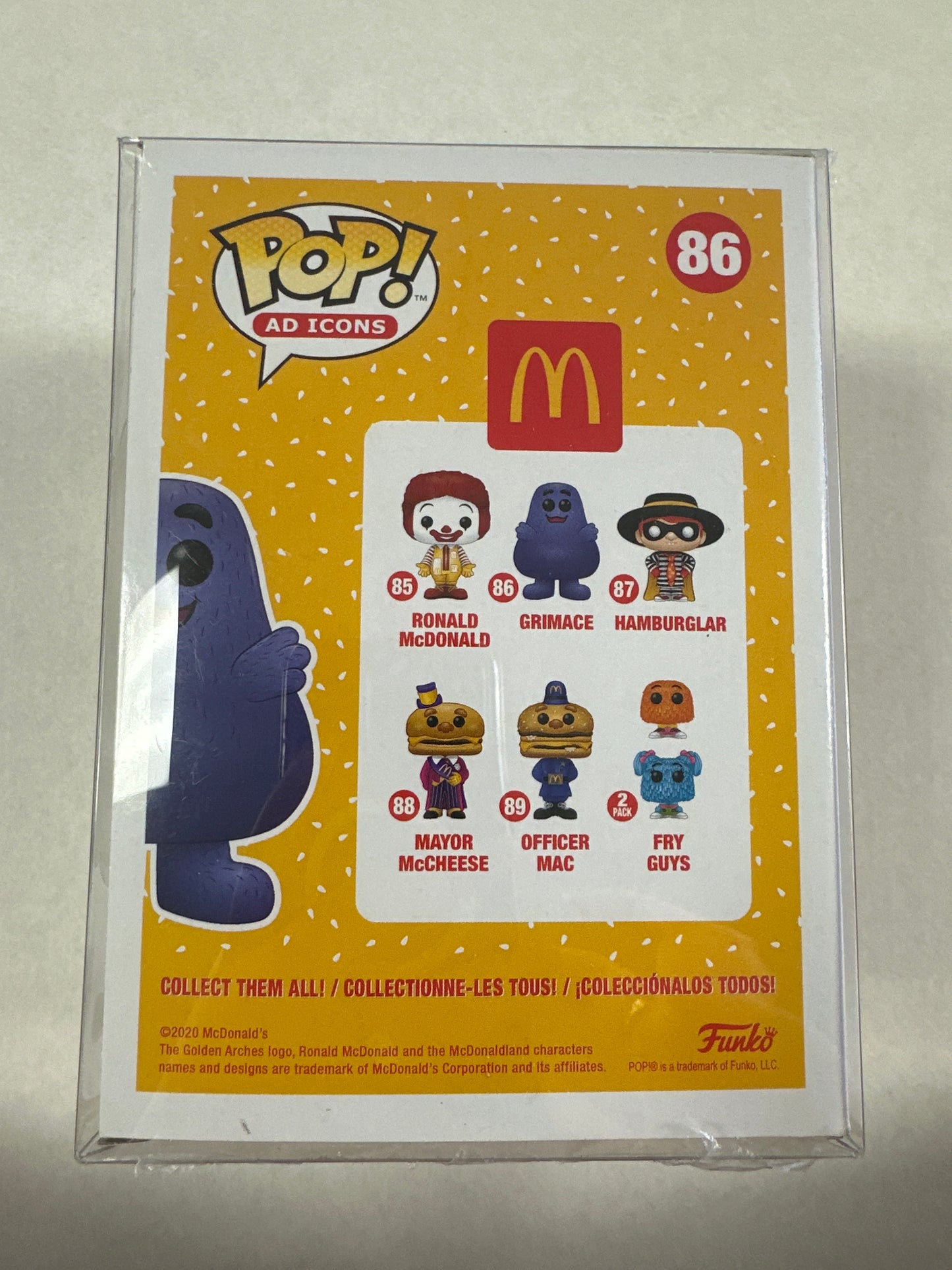 MCDONALDS GRIMACE 86 FUNKO (2020, EXCELLENT CONDITION)