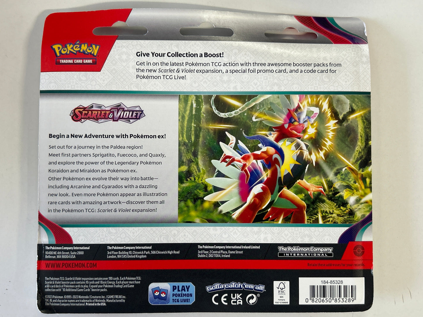 POKÉMON TCG SCARLET & VIOLET BASE SET 3 PACK BLISTER