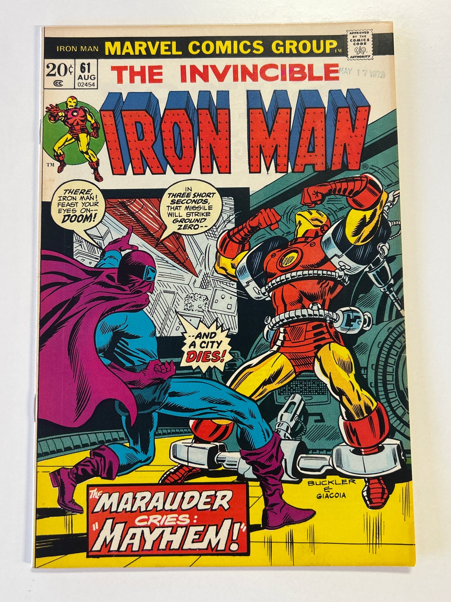 MARVEL COMICS THE INVINCIBLE IRON MAN #61 1973 NEAR MINT CONDITION