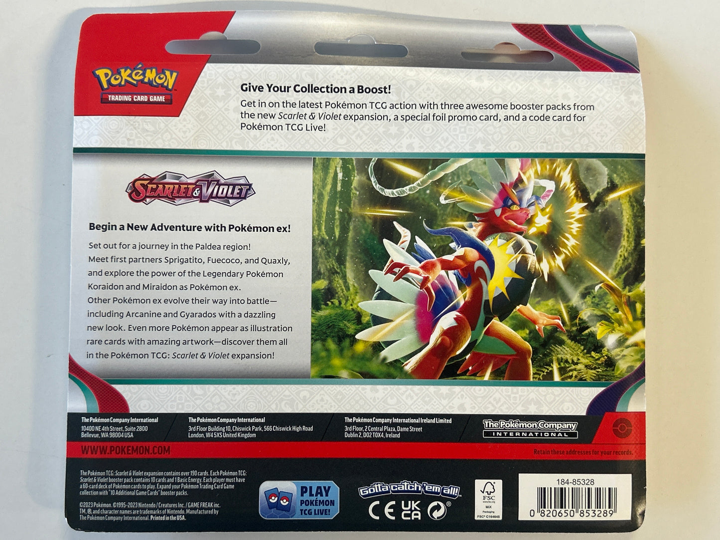 POKÉMON TCG SCARLET & VIOLET BASE SET 3 PACK BLISTER