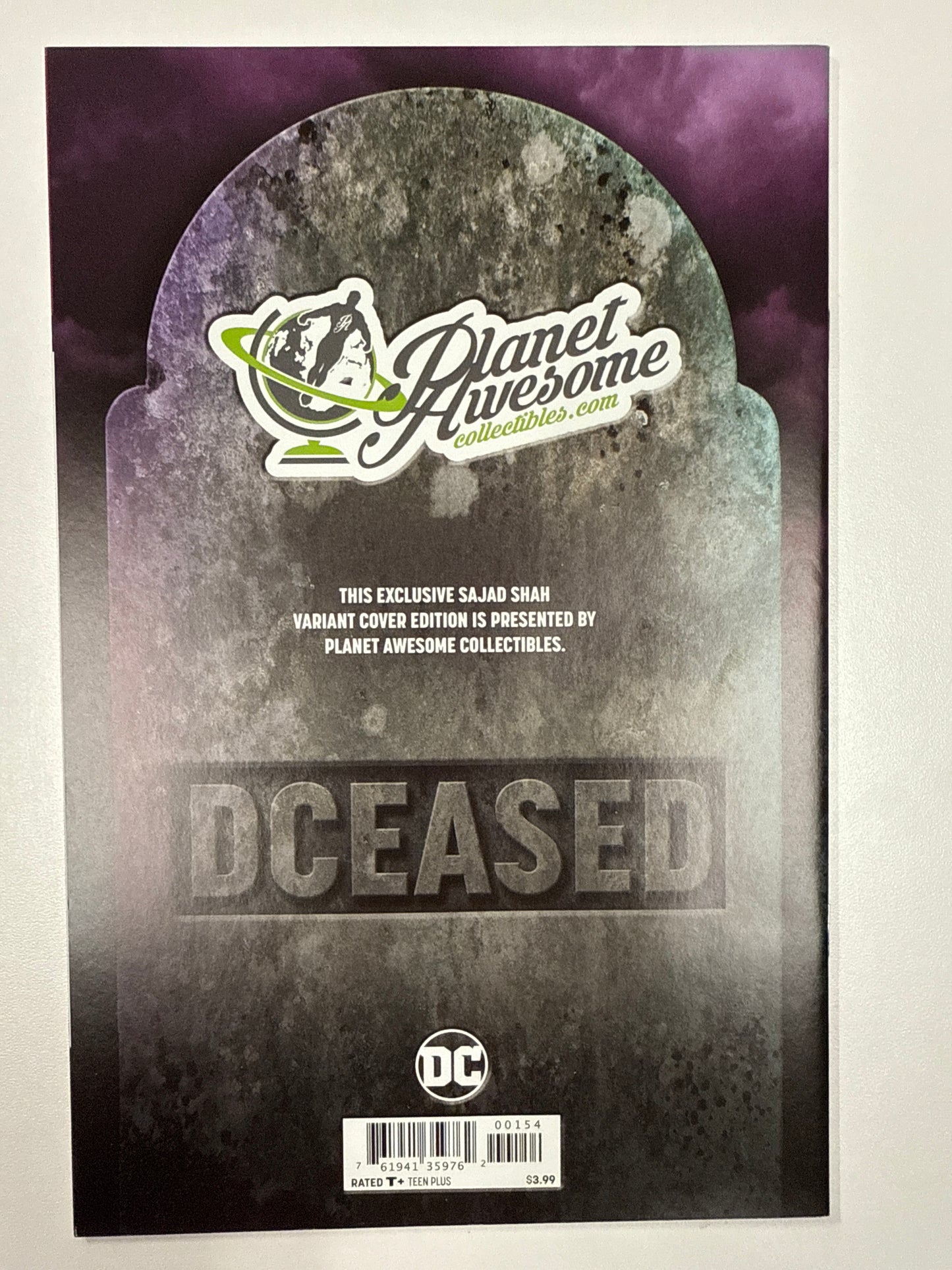 DC COMICS DCEASED #1 PLANET AWESOME COLLECTABLES VARIANT SKETCH