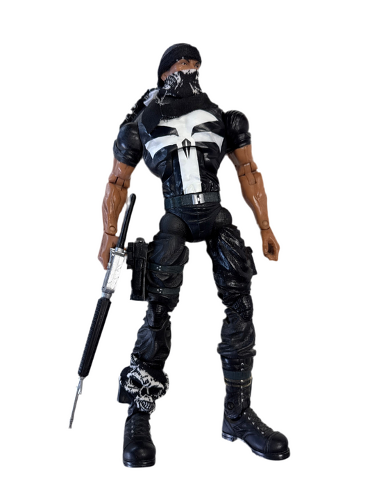 Hasbro Marvel Legends Icons Series Punisher 12” 2006 NO Box All Weapons  CUSTOM HEAD AND SKULL GEAR