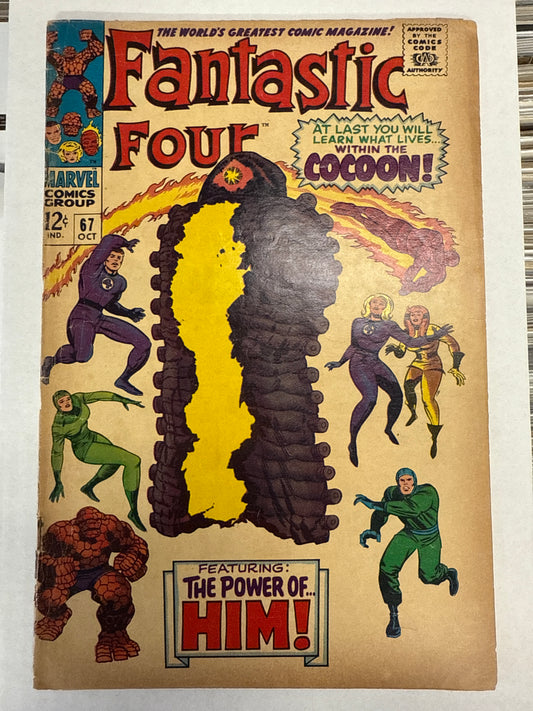 MARVEL COMICS FANTASTIC FOUR #67 STAN  LEE JACK KIRBY KEY COMIC 1st ADAM WARLOCK!