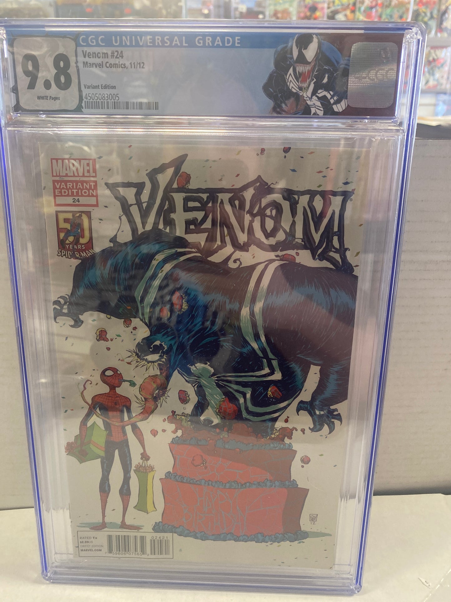 MARVEL COMICS VENOM #24 (2012) VARIANT COVER CUSTOM LABEL CGC 9.8 WP