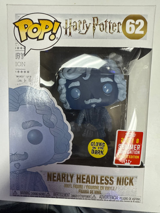 FUNKO POP MOVIES HARRY POTTER NEARLY HEADLESS NICK GLOW IN THE DARK 2018 SUMMER EDITION
