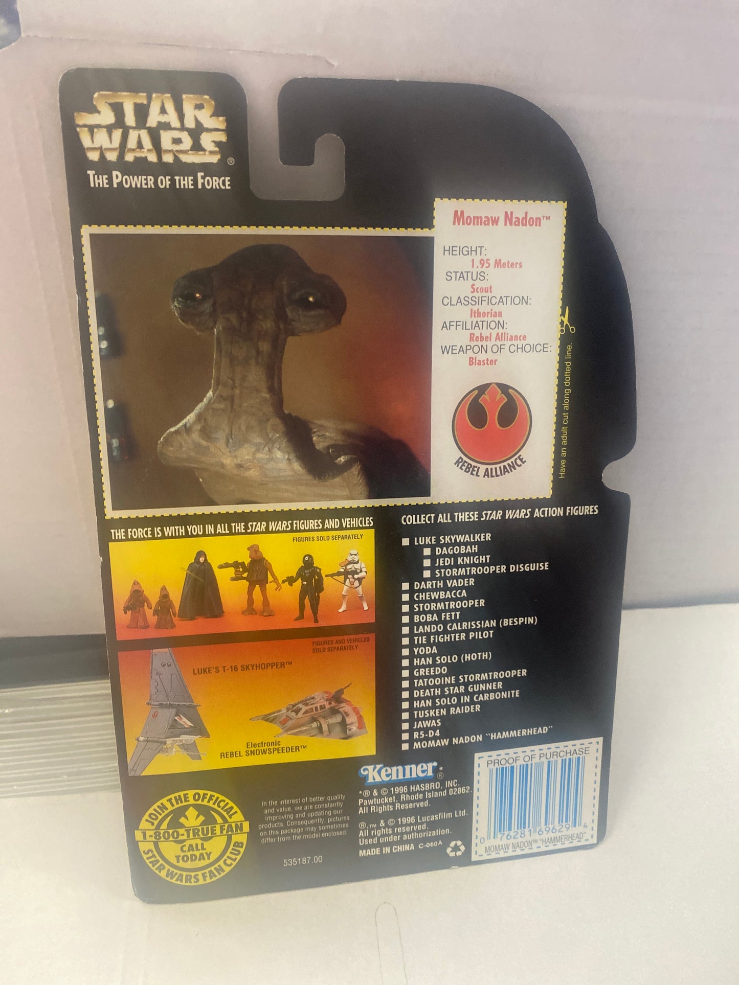 KENNER STAR WARS THE POWER OF THE FORCE MOMAW NADON HAMMERHEAD (1996)