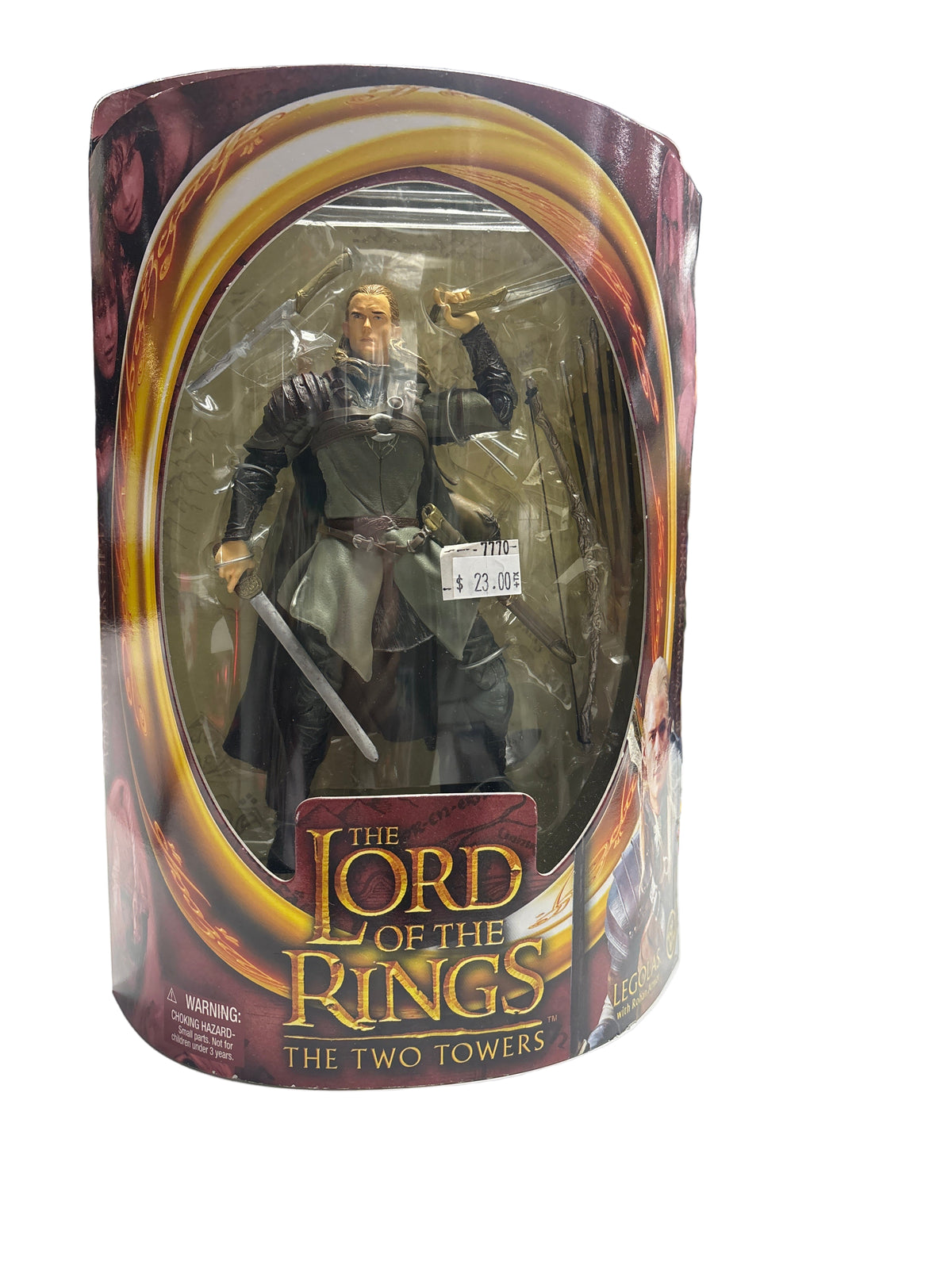 THE LORD OF THE RINGS THE TWO TOWERS LEGOLAS WITH ROHAN ARMOR ACTION FIGURE TOY BIZ