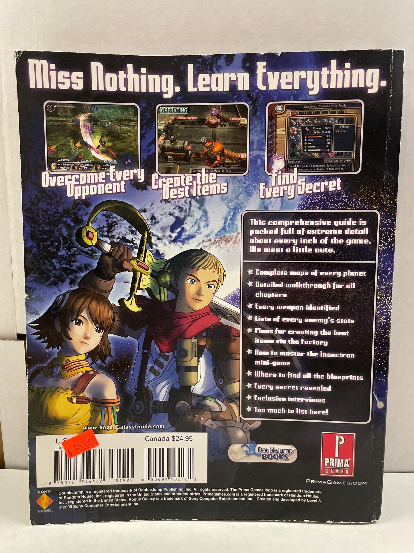 ROGUE GALAXY VIDEO GAME OFFICIAL STRATEGY GUIDE PLAYSTATION 2 (2006, VERY GOOD CONDITION)