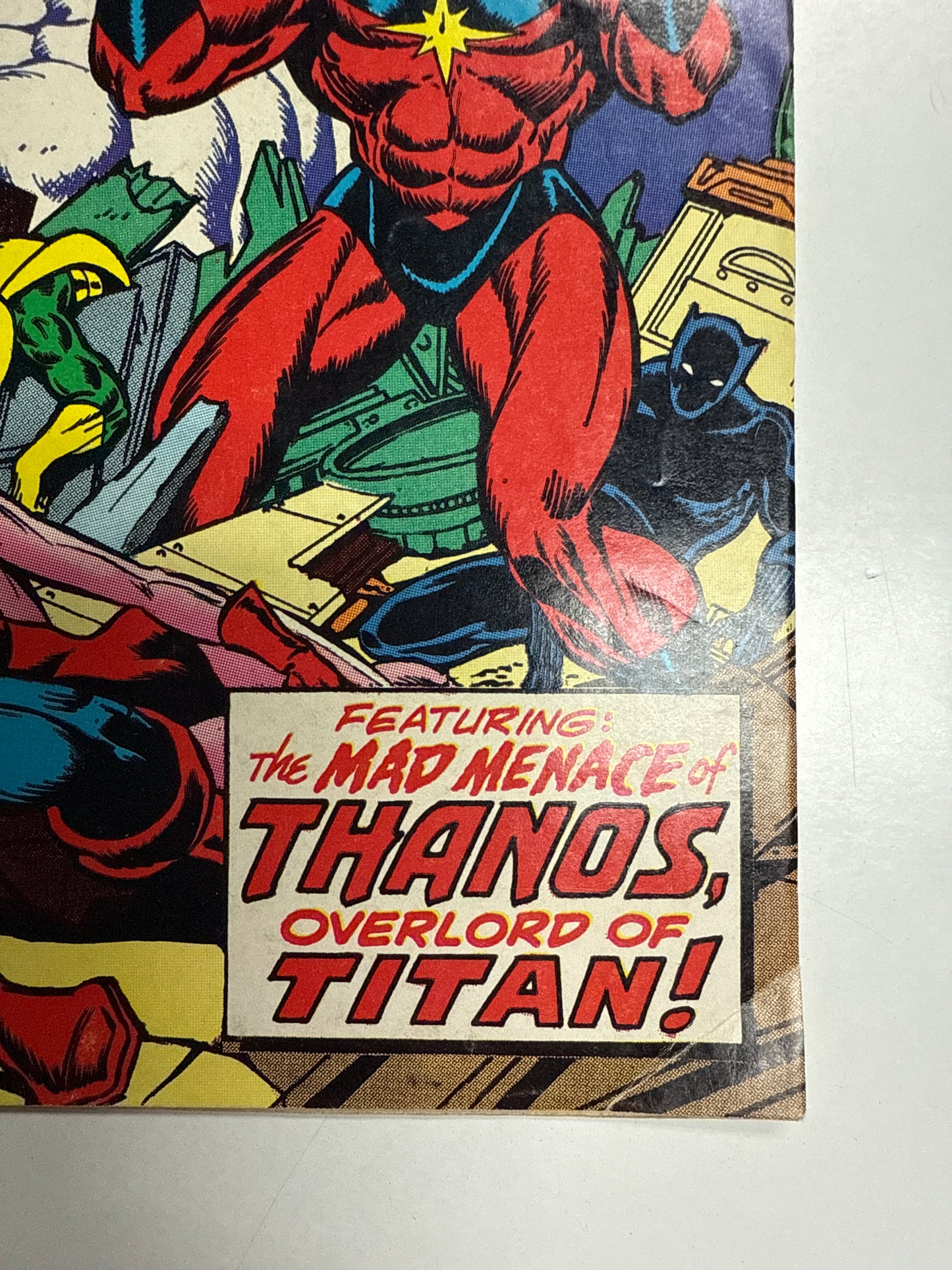 MARVEL COMICS CAPTAIN MARVEL #28 SIGNED BY JIM STARLIN 1973 KEY ISSUE