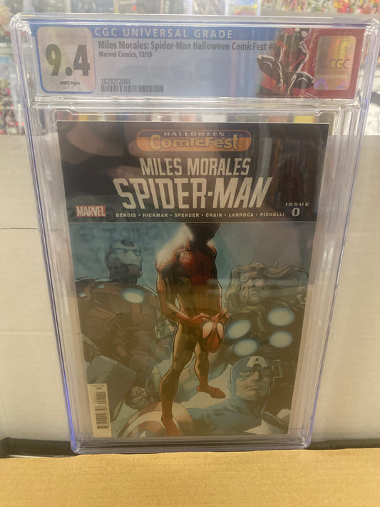 MARVEL COMICS MILES MORALES SPIDER-MAN HALLOWEEN COMICFEST #0 (2019) CGC 9.4 WP