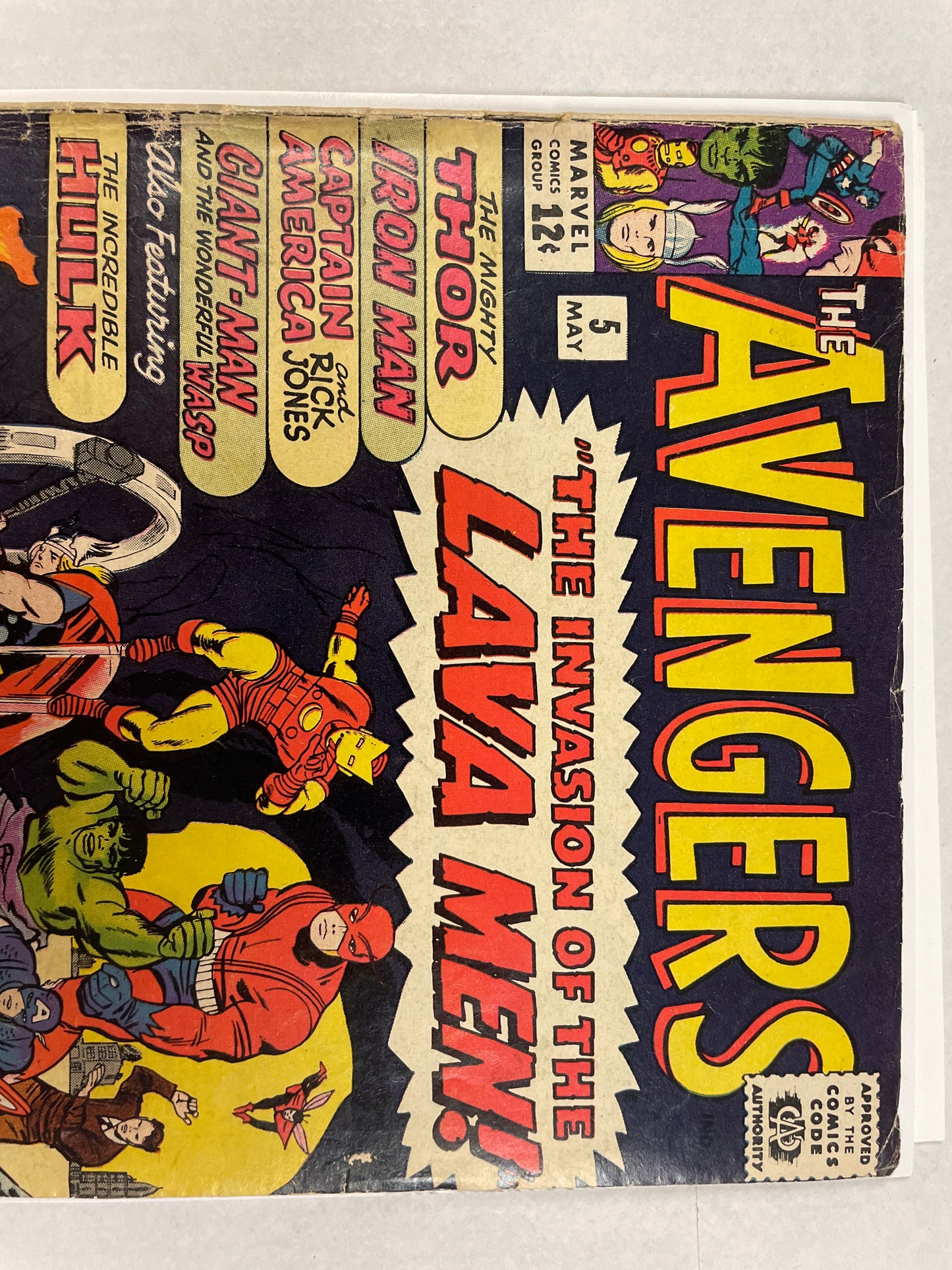 THE AVENGERS #5 (1964 MARVEL SILVER AGE!) 1st LAVA MEN & KING BASSALO APPEARANCE!