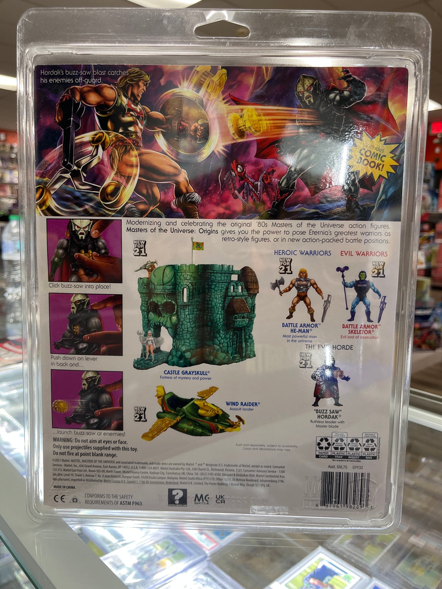 MATTEL MASTERS OF THE UNIVERSE BUZZ SAW HORDAK RUTHLESS LEADER WITH BLASTER BLADE
