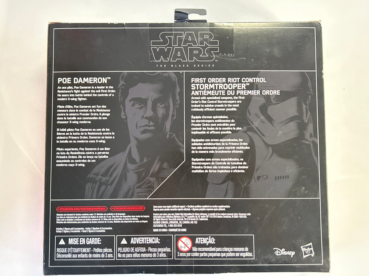 HASBRO STAR WARS THE BLACK SERIES POE DAMERON & STORMTROOPER (FIRST ORDER RIOT CONTROL)