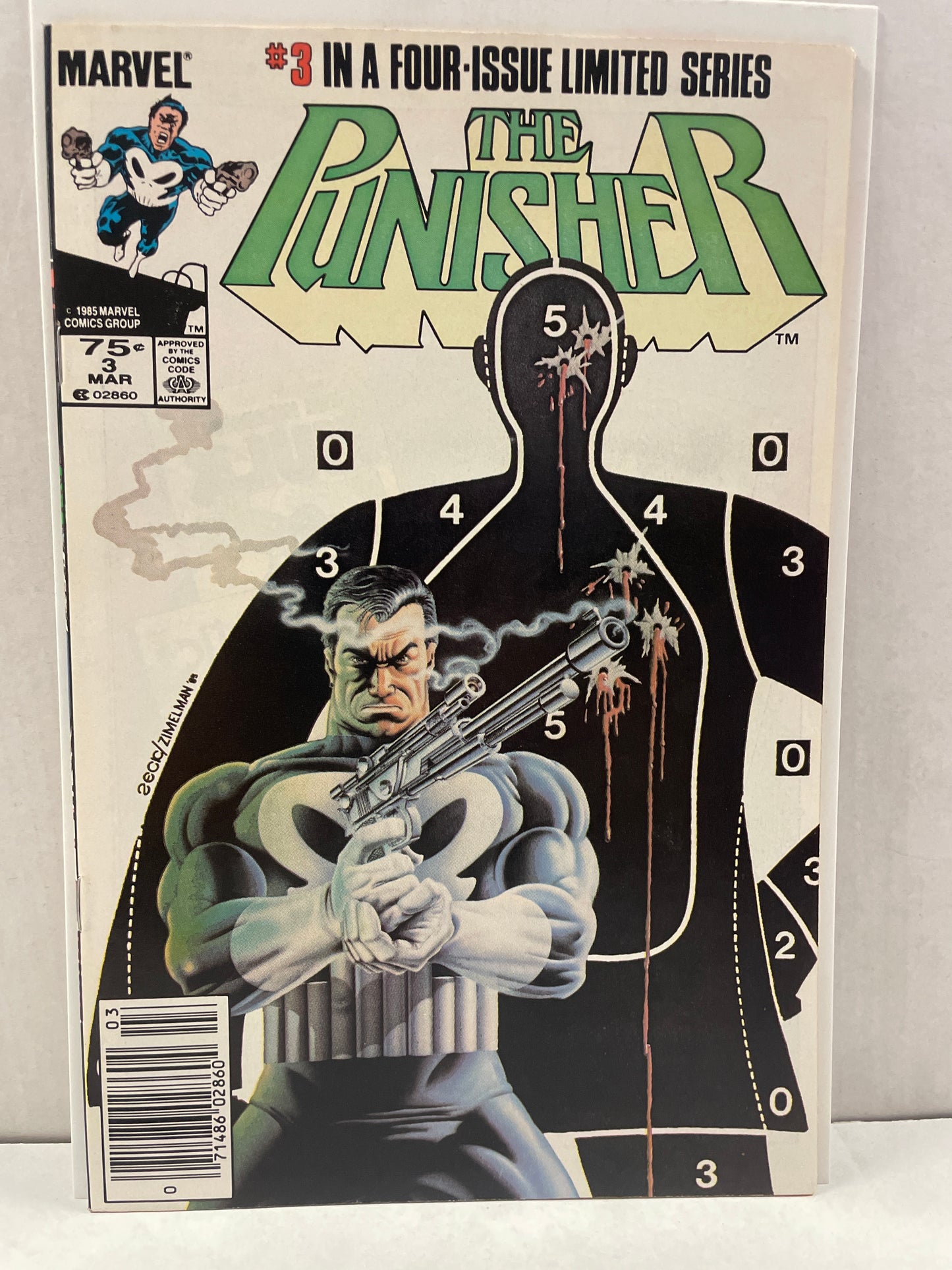 THE PUNISHER LIMITED SERIES #3 NEWSSTAND NM+ (1985, MIKE ZECK CLASSIC!) CGC ME