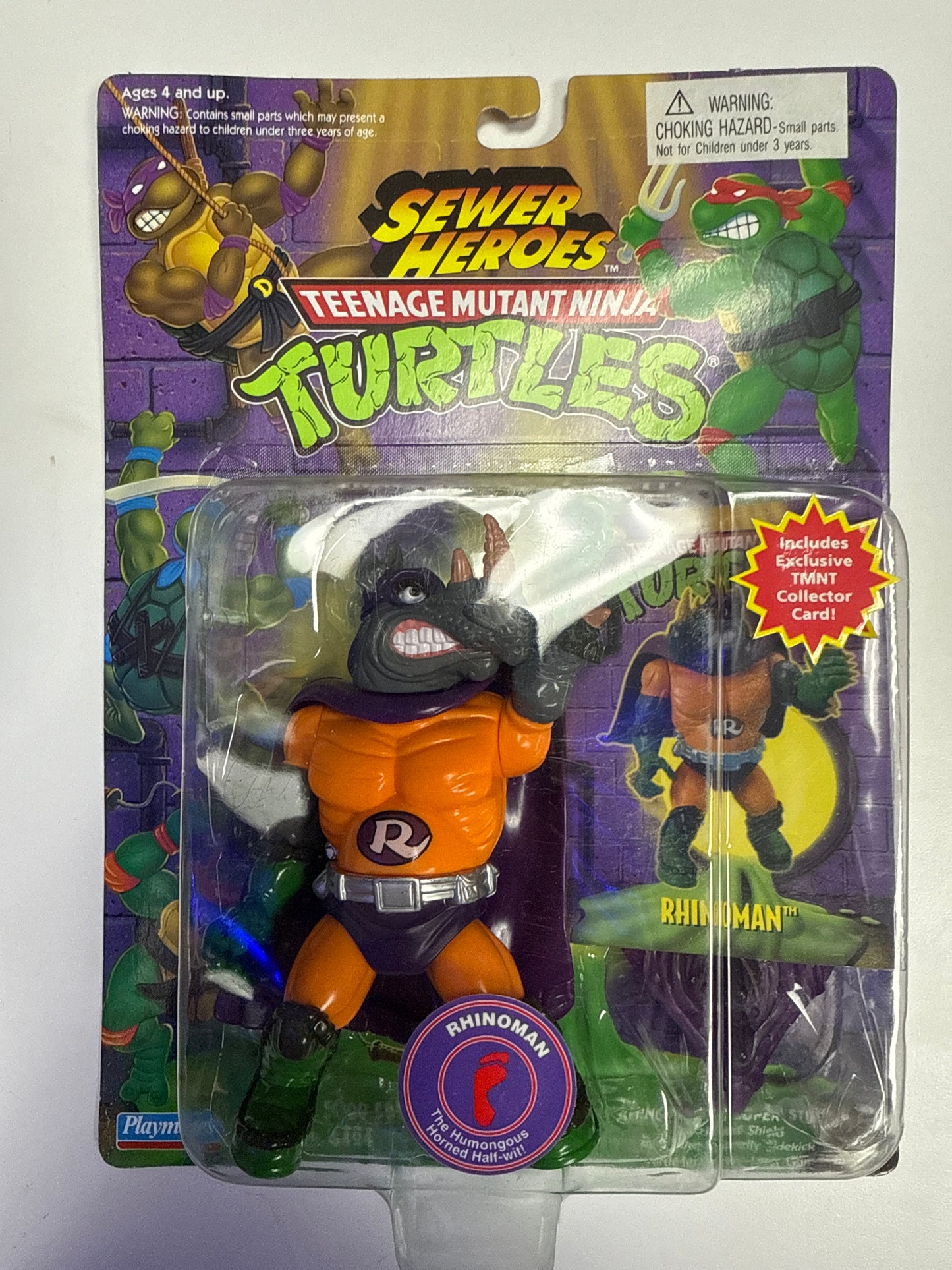 TEENAGE MUTANT NINJA TURTLES SEWER HEROES RHINOMAN PLAYMATES