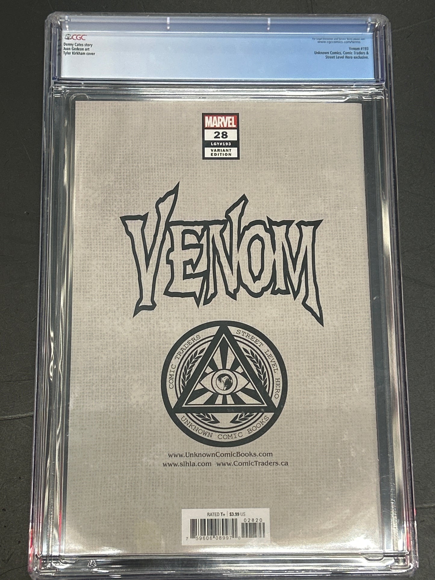 MARVEL COMICS VENOM #28 (2020) KIRKHAM “VIRGIN” COVER CGC 9.8 WP
