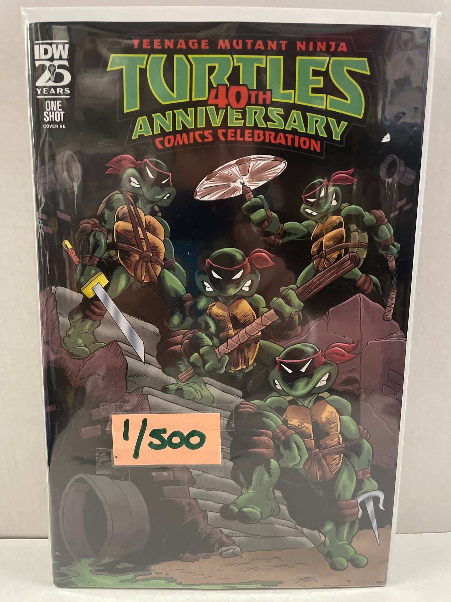 TEENAGE MUTANT NINJA TURTLES 40th ANNIVERSARY COMICS CELEBRATION ONE-SHOT (2024, AARON HAZOURI 1/500 LIMITED EDTION VARIANT!!) NM+